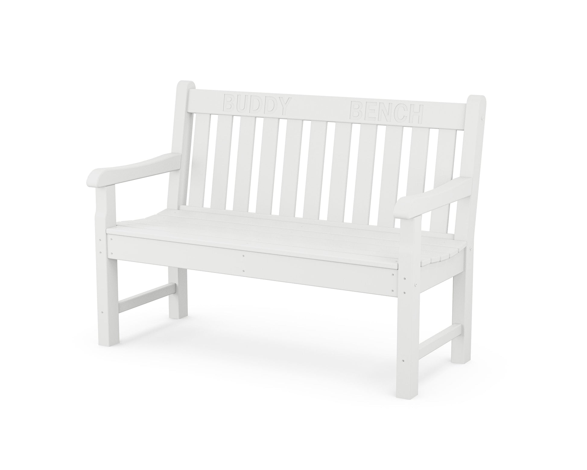 POLYWOOD 48" Buddy Bench — White