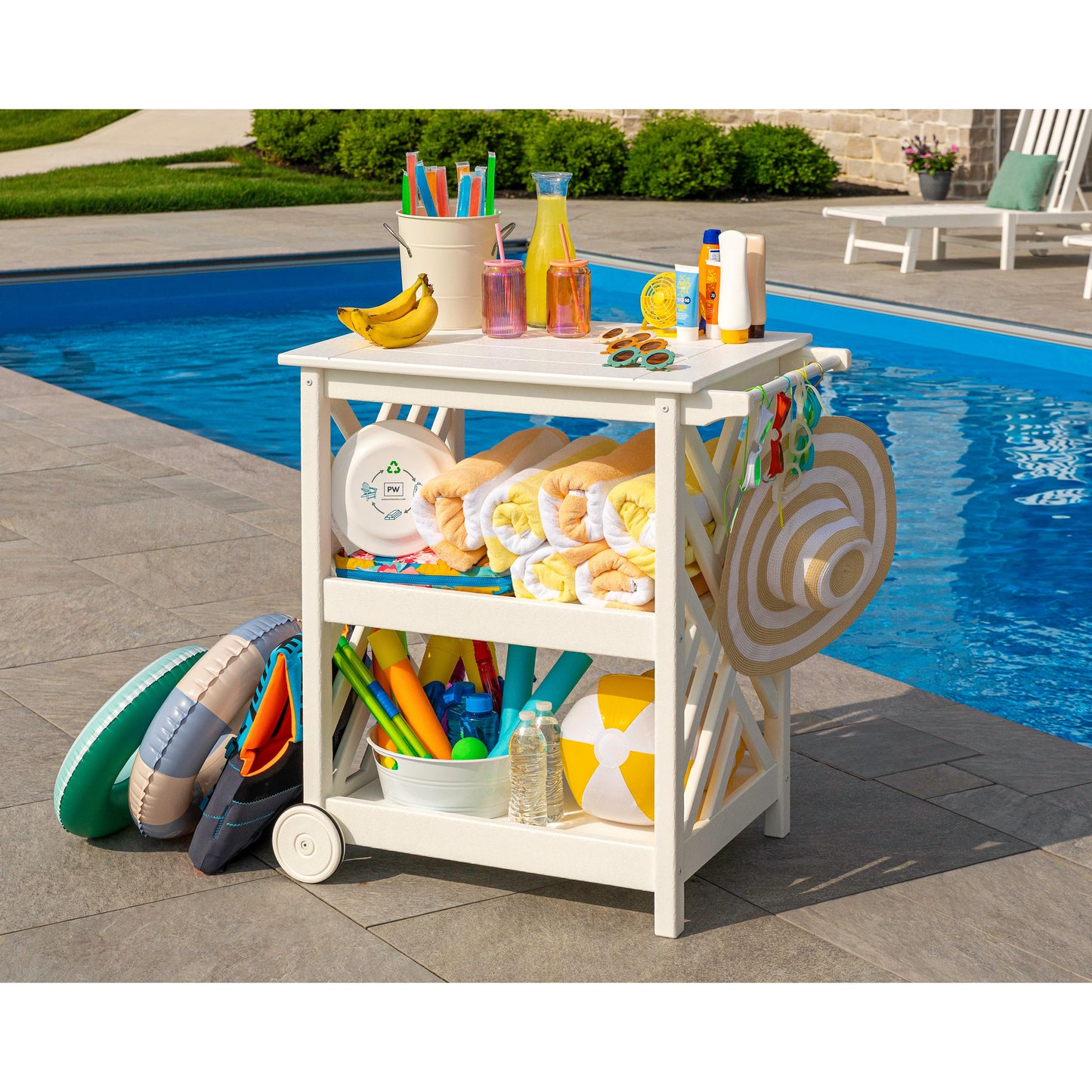 POLYWOOD Chippendale Bar Cart