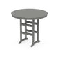 POLYWOOD 48" Round Farmhouse Bar Table — Slate Grey