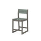 POLYWOOD EDGE Sling Counter Side Chair — Driftwood / Dupioni Sea Mist Sling