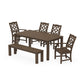 POLYWOOD Chinoiserie 6-Piece Parsons Dining Set with Bench — Kona