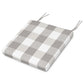 POLYWOOD Acadia Dining Side Seat Pad — Buffalo Plaid Grey Mist