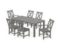 POLYWOOD Braxton 7-Piece Parsons Dining Set — Slate Grey