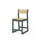 POLYWOOD EDGE Sling Counter Side Chair — Green / Dupioni Apricot Sling