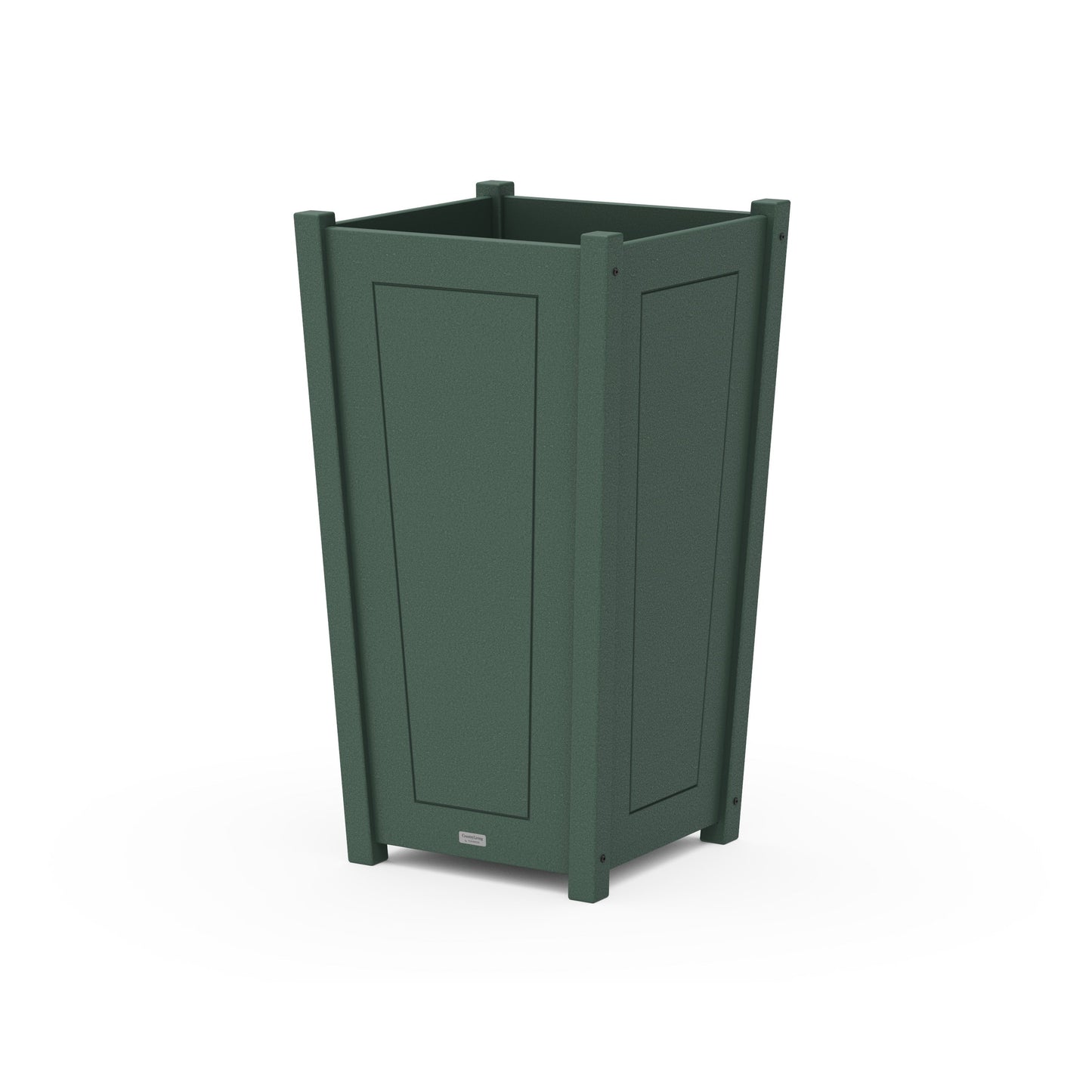 POLYWOOD Country Living Large Tapered Square Tall Planter Box — Green