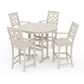 POLYWOOD Chinoiserie 5-Piece Round Farmhouse Bar Set — Sand