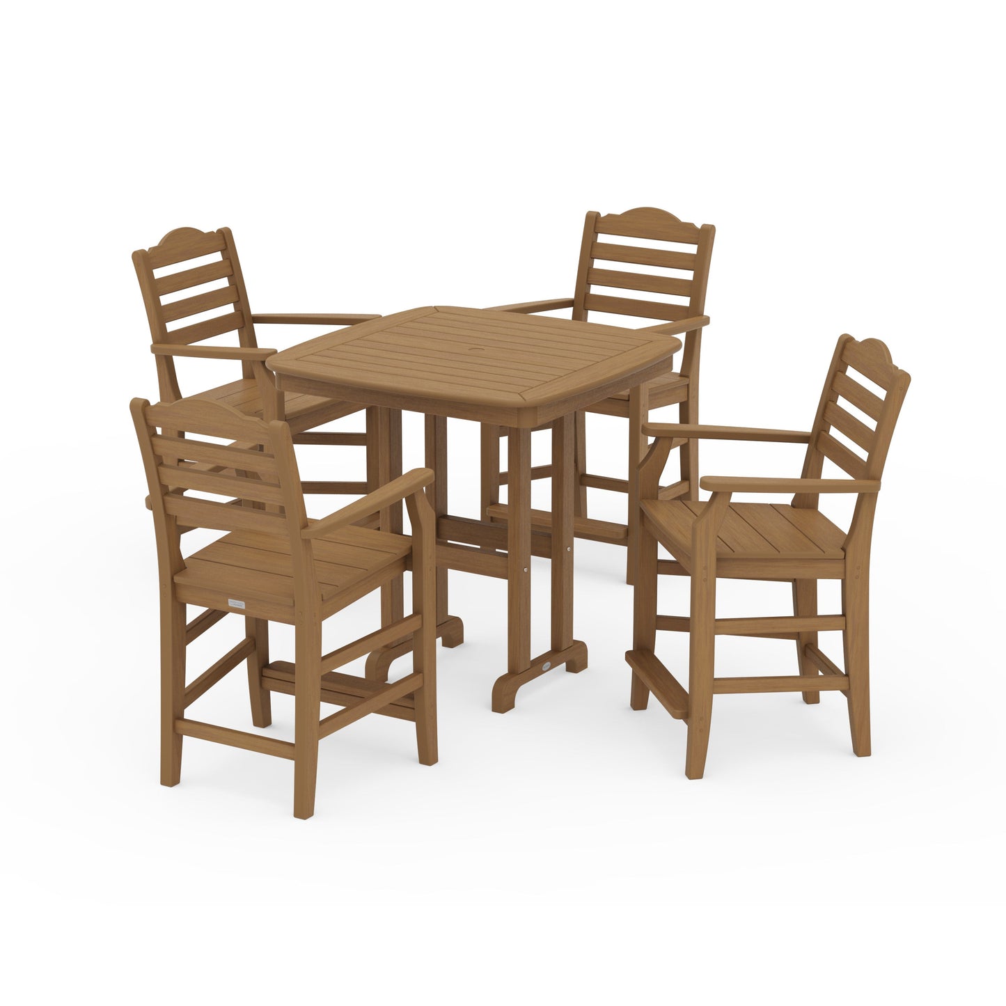 POLYWOOD Savannah 5-Piece Counter Set — Natural