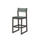 POLYWOOD EDGE Sling Bar Side Chair — Vintage Coffee / Dupioni Sea Mist Sling