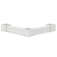POLYWOOD 72" Vineyard L- Shaped Planter Storage Bench Corner Set- Large — White