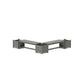 POLYWOOD 48" Country Living L- Shaped Planter Bench Corner Set — Slate Grey
