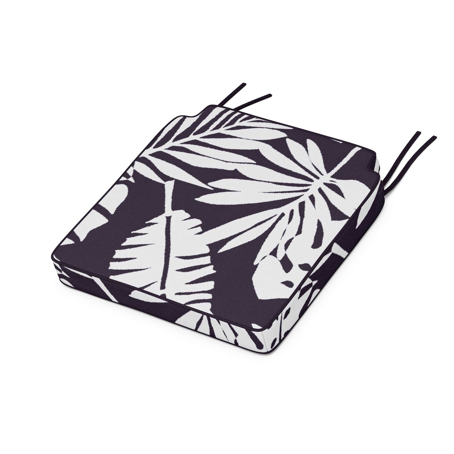 POLYWOOD Acadia Dining Side Seat Cushion — Leaf Navy