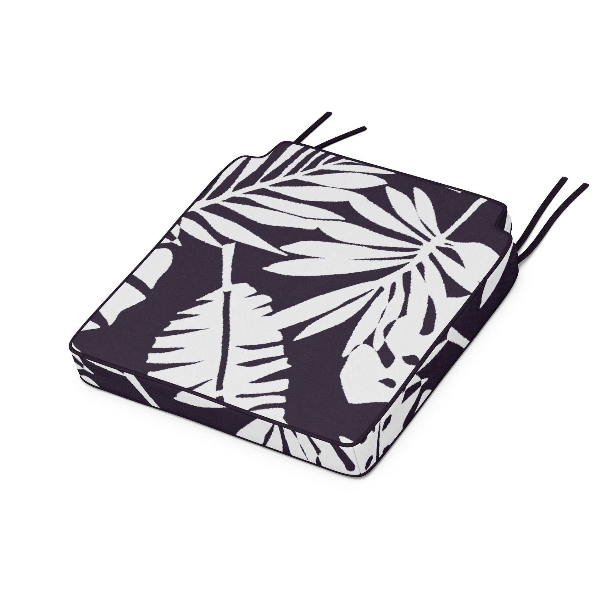 POLYWOOD Acadia Dining Side Seat Cushion — Leaf Navy