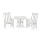 POLYWOOD Acadia 3-Piece Farmhouse Dining Set — Vintage White