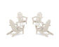 POLYWOOD 4-Piece Classic Adirondack Conversation Set — Sand