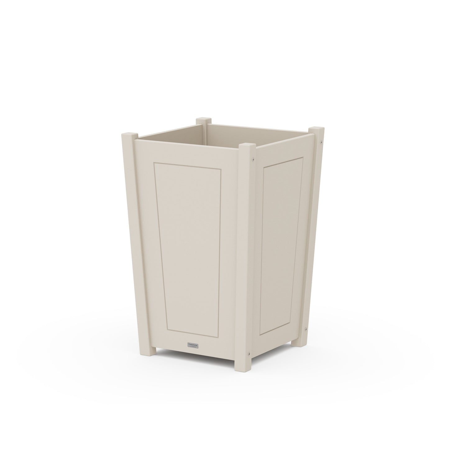 POLYWOOD Country Living Large Tapered Square Planter Box — Sand