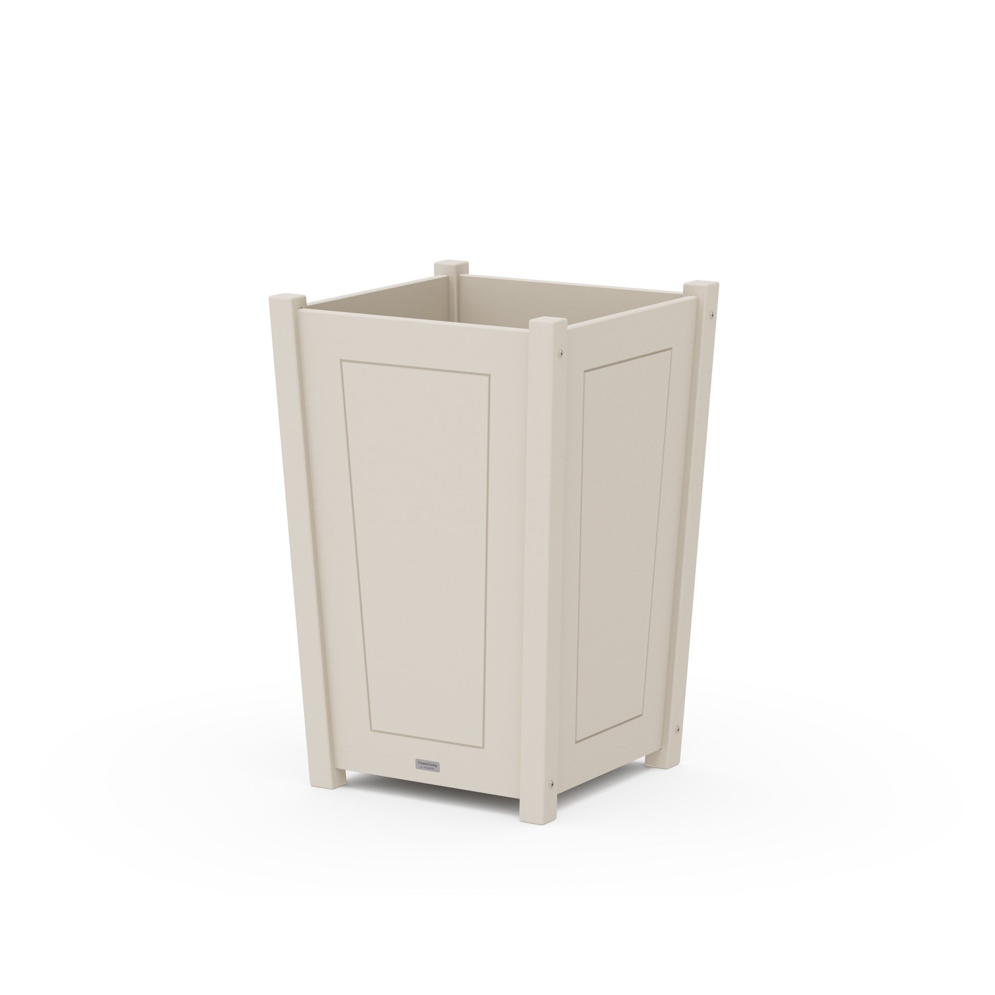 POLYWOOD Country Living Large Tapered Square Planter Box — Sand