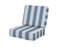 POLYWOOD Ateeva Harbour Seat and Back Cushion — Cabana Stripe Sky Blue