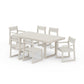 POLYWOOD EDGE Sling 7-Piece Dining Set — Sand / Parchment Sling