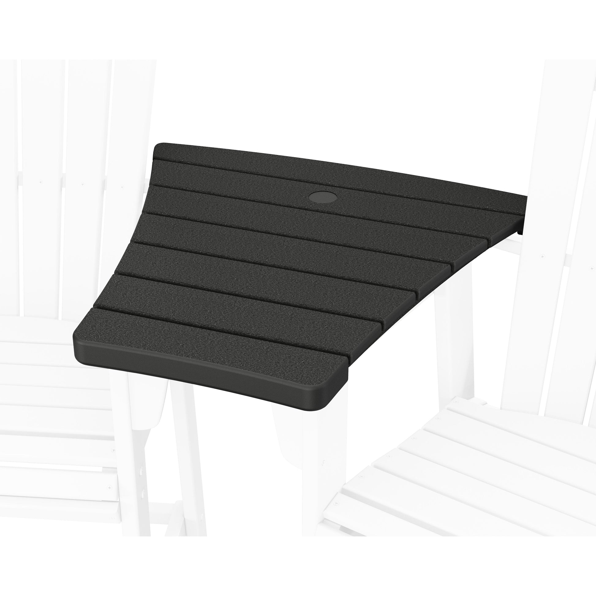 POLYWOOD 600 Series Angled Adirondack Dining Connecting Table — Black