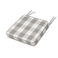 POLYWOOD Chinoiserie Side Chair Seat Cushion — Buffalo Plaid Grey Mist