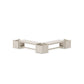 POLYWOOD 48" Country Living L- Shaped Planter Bench Corner Set — Sand