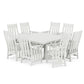 POLYWOOD Acadia 9-Piece Square Farmhouse Dining Set with Trestle Legs — White
