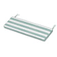 POLYWOOD Chinoiserie Bench Seat Cushion — Cabana Stripe Glacier Spa
