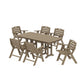POLYWOOD Nautical Lowback 7-Piece Dining Set — Vintage Sahara