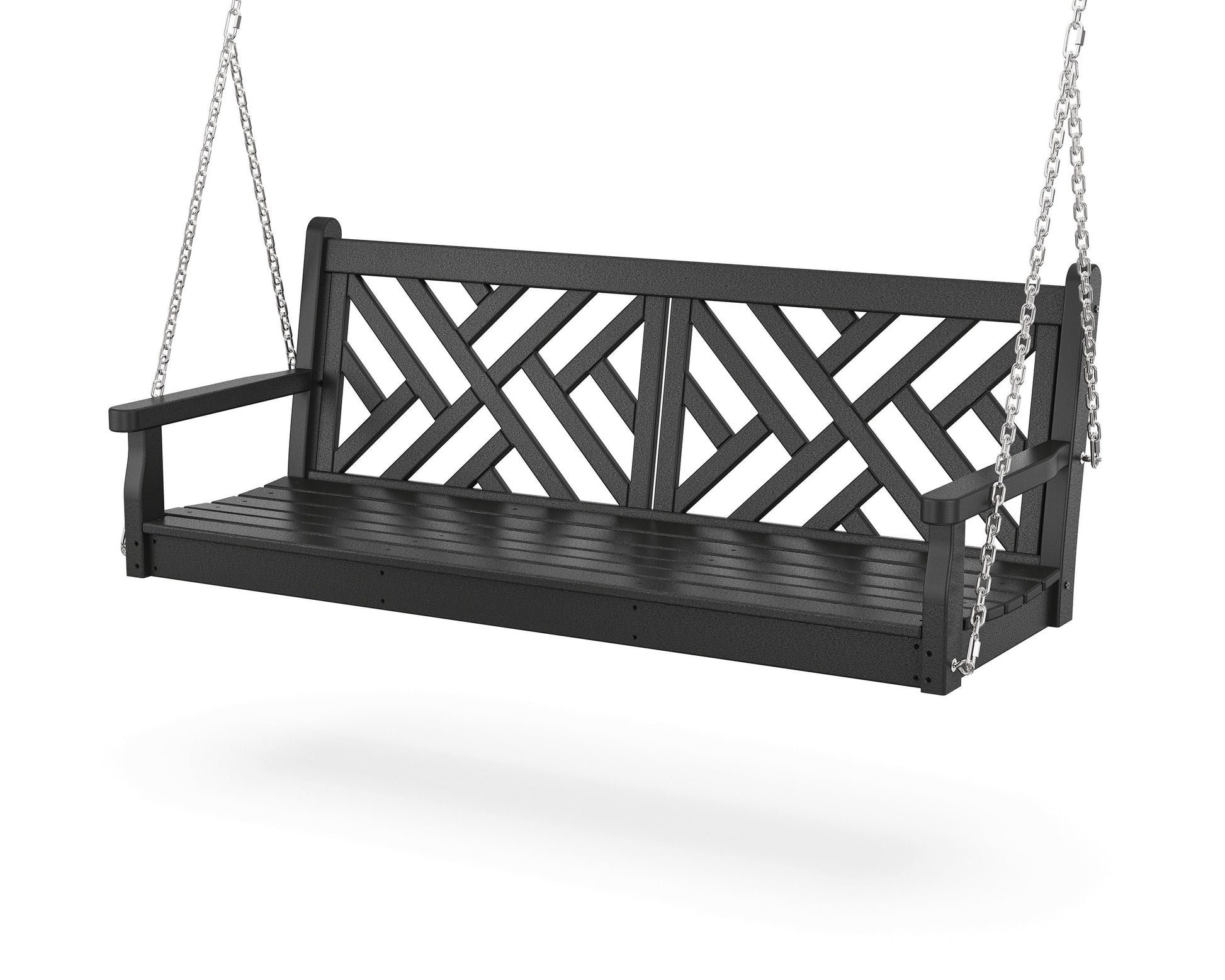 POLYWOOD Chippendale 60" Swing — Black