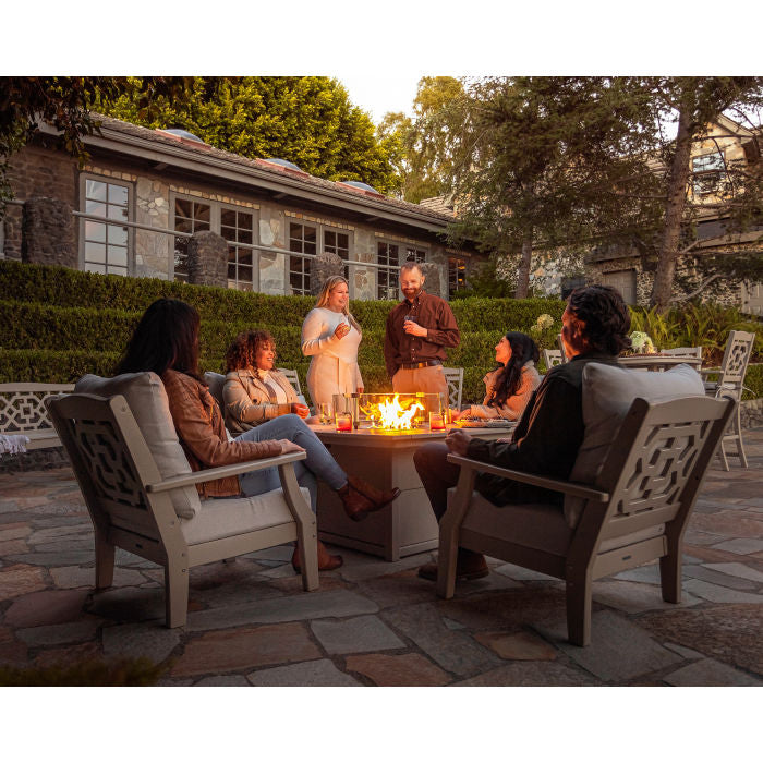 POLYWOOD Square 42" Fire Pit Table FREE SHIPPING