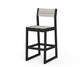 POLYWOOD EDGE Sling Bar Side Chair — Black / Birch Sling