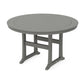 POLYWOOD Nautical Trestle 60" Round Counter Table — Slate Grey