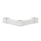 POLYWOOD 60" Nautical L- Shaped Planter Storage Bench Corner Set- Large — White