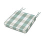 POLYWOOD Chinoiserie Arm Chair Seat Cushion — Buffalo Plaid Glacier Spa