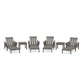 POLYWOOD Acadia 6-Piece Chaise Set — Driftwood