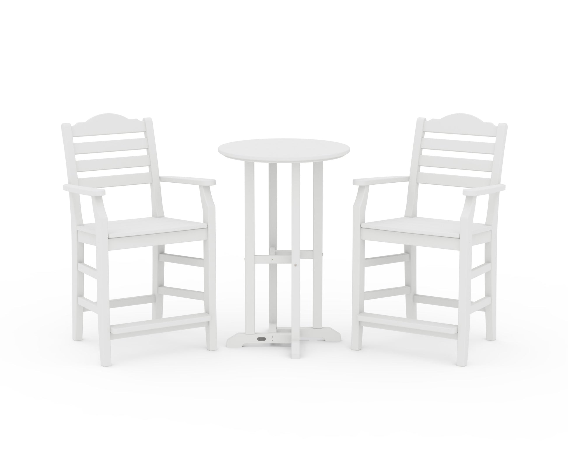POLYWOOD Savannah 3-Piece Farmhouse Counter Set — White