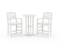 POLYWOOD Savannah 3-Piece Farmhouse Counter Set — White