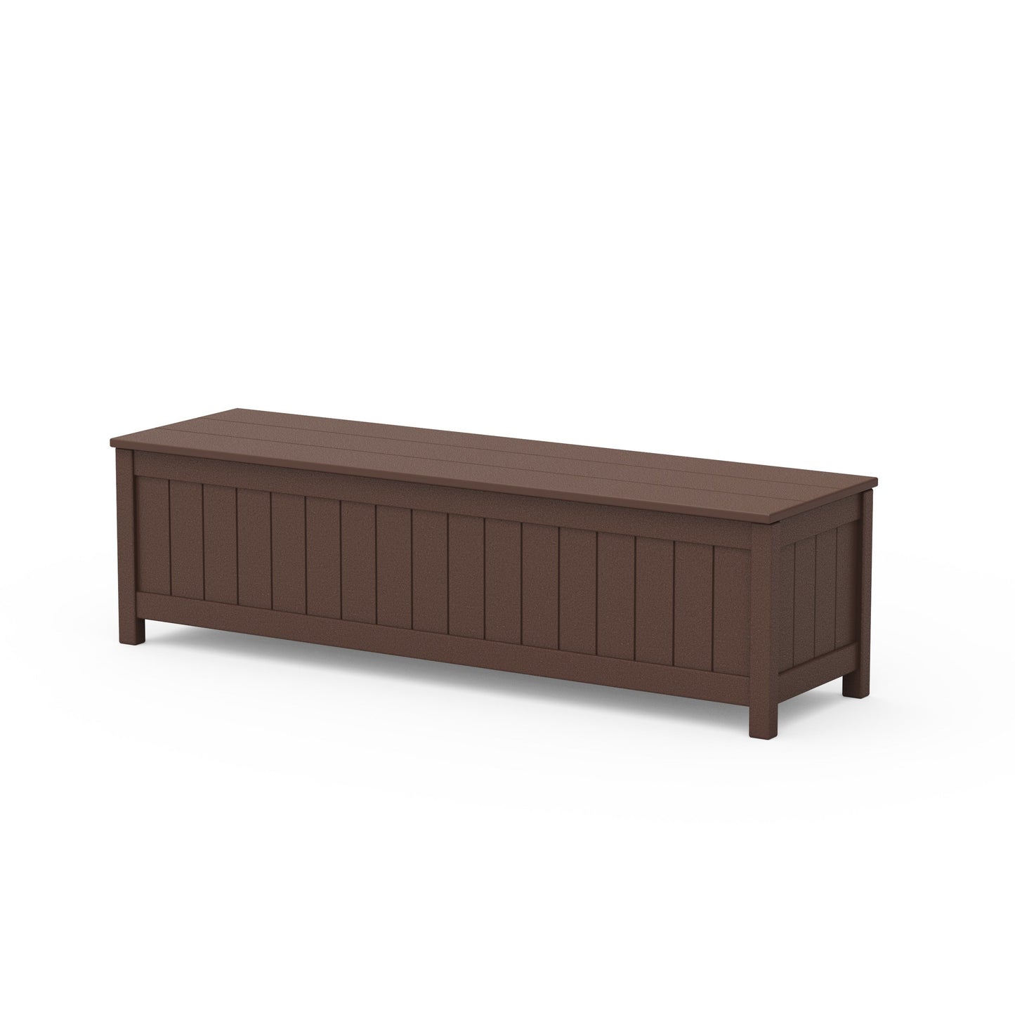 POLYWOOD Vineyard 60" Storage Bench — Mahogany