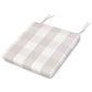 POLYWOOD Acadia Dining Side Seat Pad — Buffalo Plaid Dune Burlap