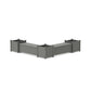 POLYWOOD 48" Nautical L- Shaped Planter Storage Bench Corner Set- Large — Slate Grey