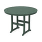 POLYWOOD Nautical Trestle 60" Round Bar Table — Green