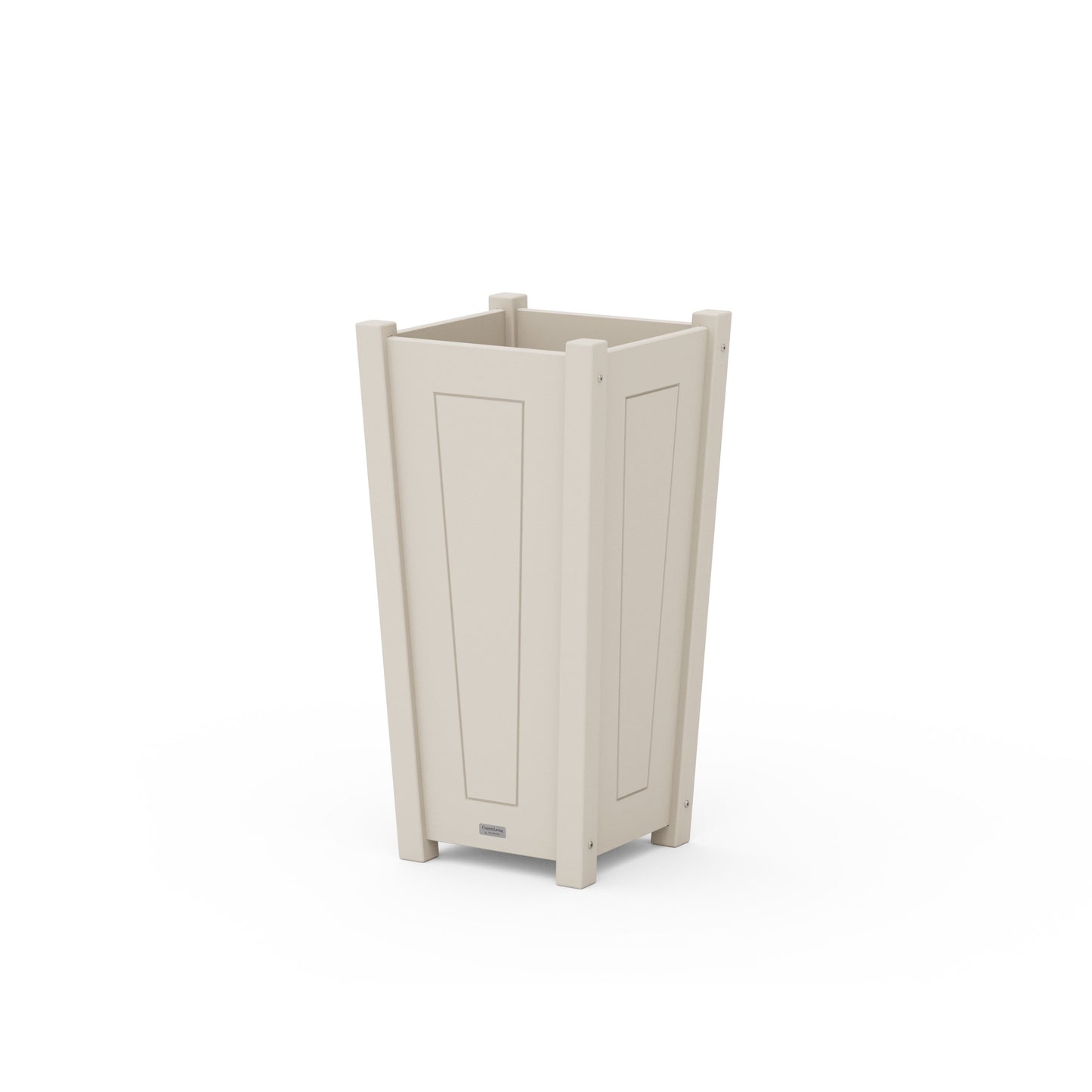 POLYWOOD Country Living Tapered Square Planter Box — Sand