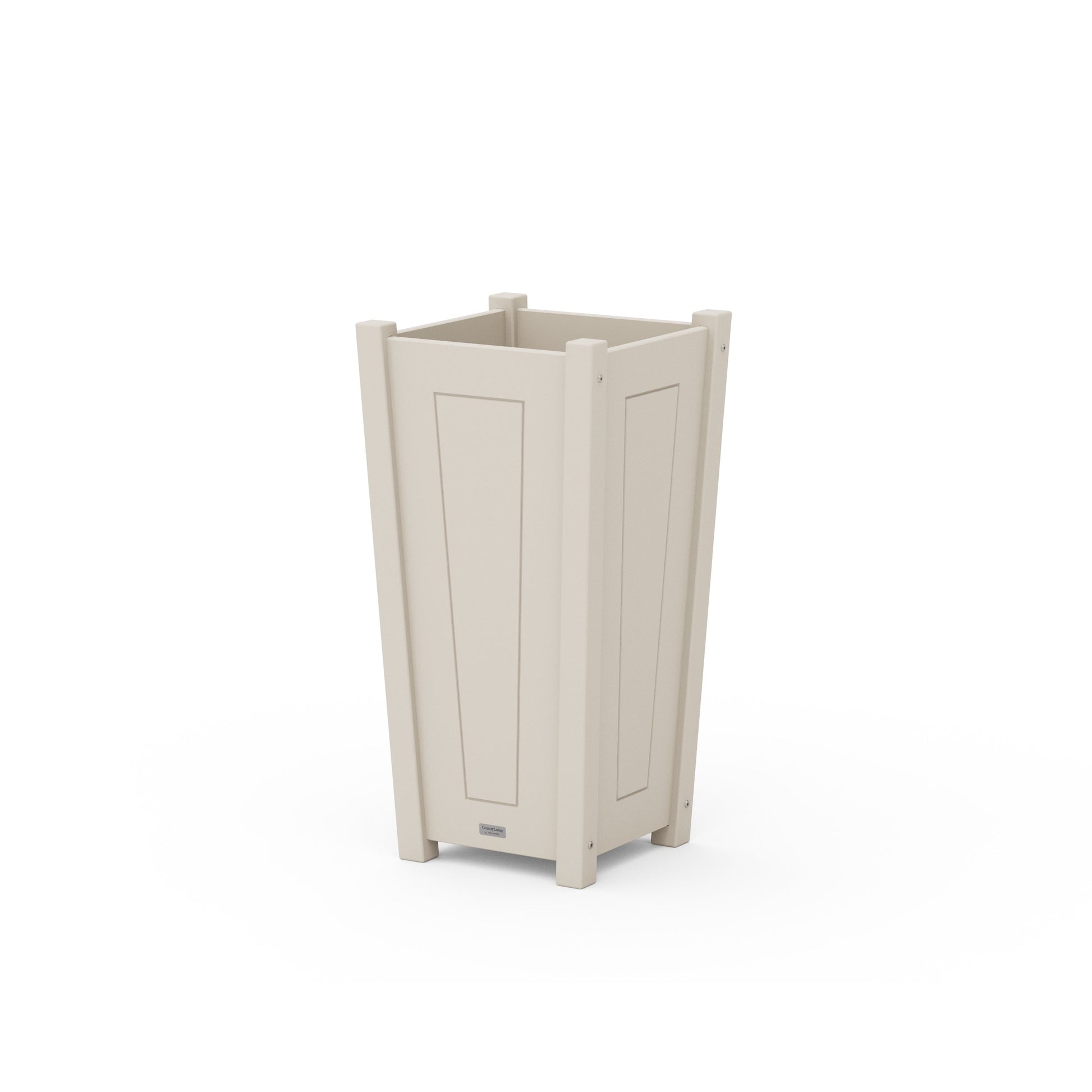 POLYWOOD Country Living Tapered Square Planter Box — Sand
