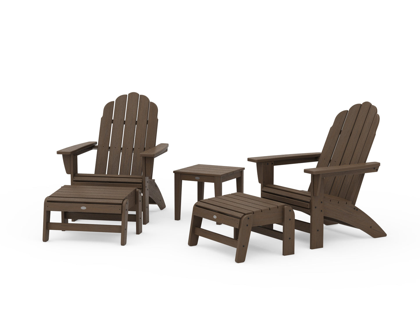 POLYWOOD 5-Piece Vineyard Grand Adirondack Set — Kona