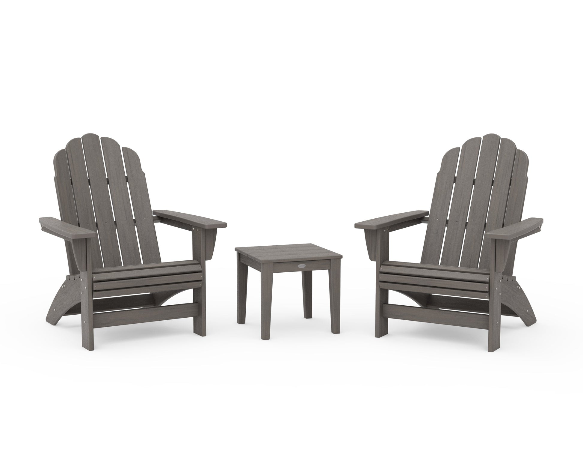 POLYWOOD 3-Piece Vineyard Grand Adirondack Set — Driftwood