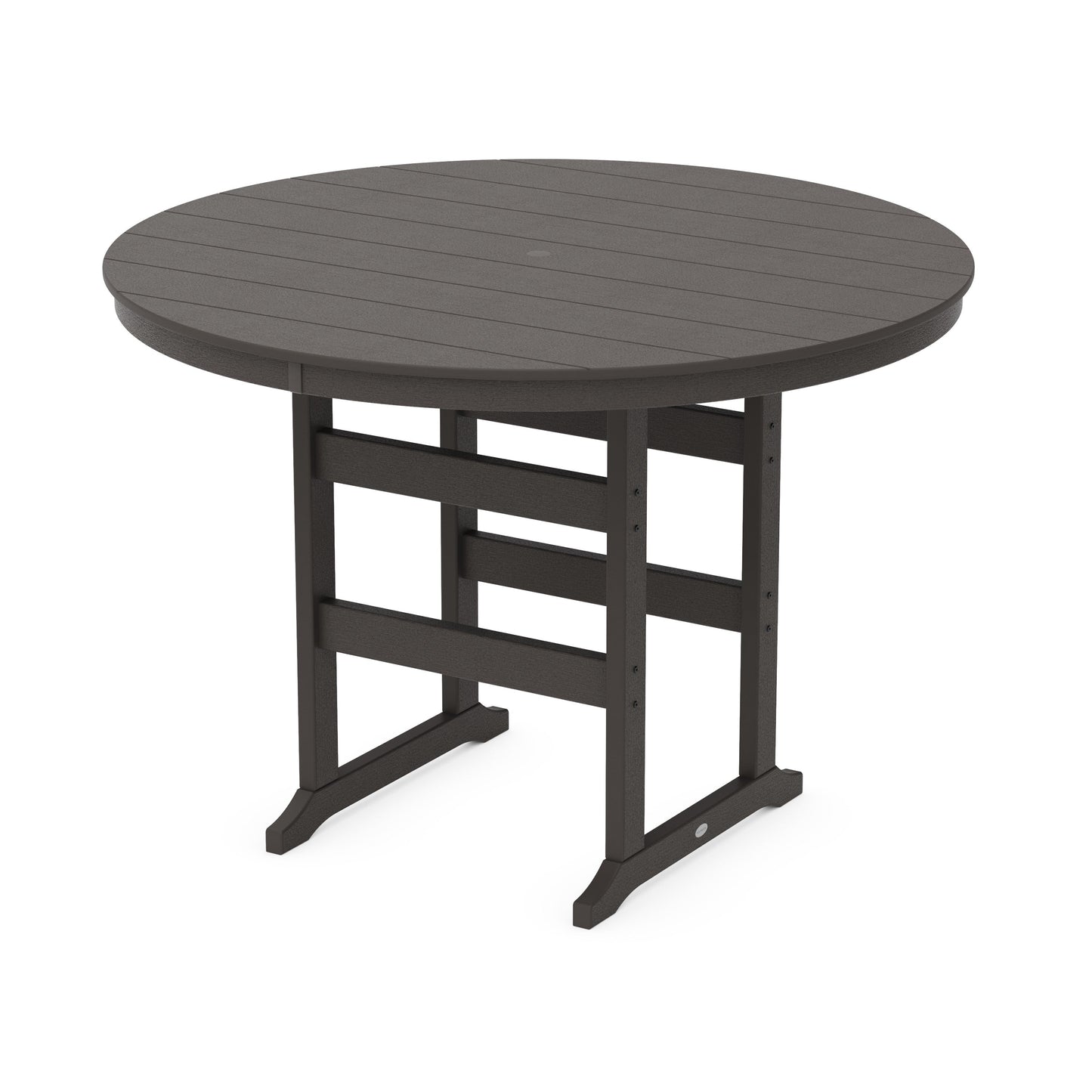 POLYWOOD 60" Round Farmhouse Bar Table — Vintage Coffee