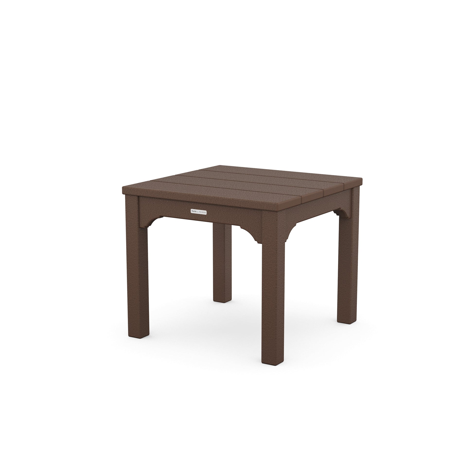 POLYWOOD Chinoiserie End Table — Mahogany