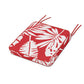 POLYWOOD Chinoiserie Side Chair Seat Cushion — Leaf Crimson