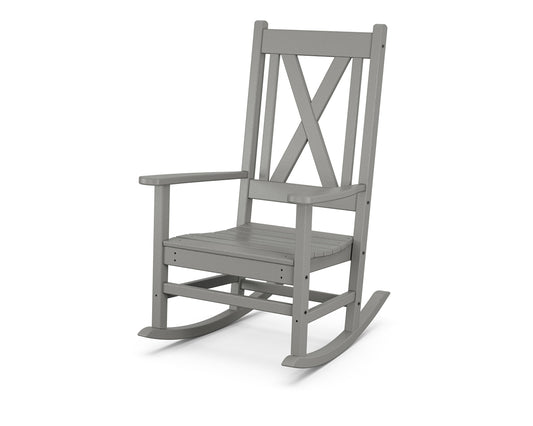 POLYWOOD Braxton Porch Rocking Chair — Slate Grey