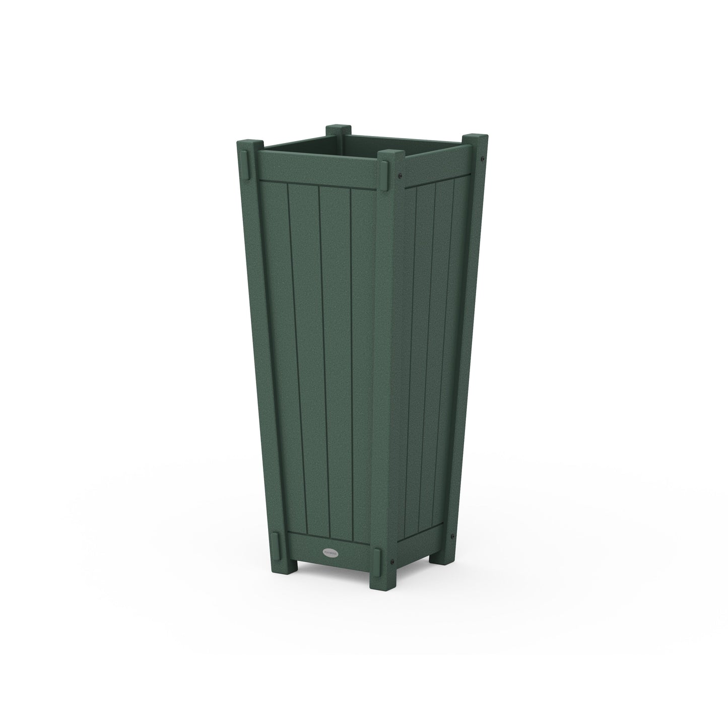 POLYWOOD Vineyard Tapered Square Tall Planter Box — Green